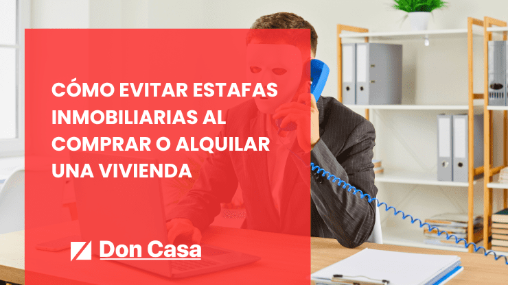 Estafas inmobiliarias: imagen de un estafador haciendo una llamada, usada como fondo de un blog